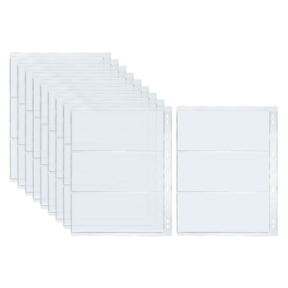 REGALWOVEN 3 Pockets Collecting Pages, 10 Sheets for Paper , 9 Hole Holder