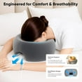 thumbnail image 3 of WarmHaven Massage Headrest for Bed, Ergonomic Memory Foam Massage Pillow, Face Down Pillow for Massage & Sleep, Breathable Face Pillow for Spa, Napping & Skincare, Relieves Neck Pain & Wrinkles, Grey, 3 of 7
