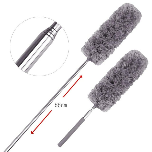 MesaSe Adjustable Stretch Extend Microfiber Duster Dusting Brush Cleaning (Grey)
