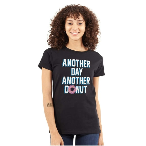 Another Donut Funny Sweet Tooth Womens Slim Fit Graphic Tee Brisco Brands S