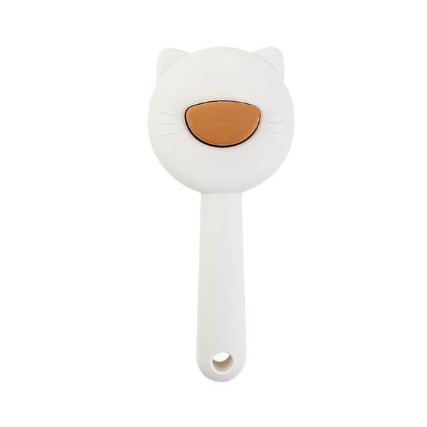 Peine para mascotas de acero inoxidable con aguja de masaje, cepillo de depilación, peine autolimpiable portátil con un solo clic, herramientas de aseo, peine limpio