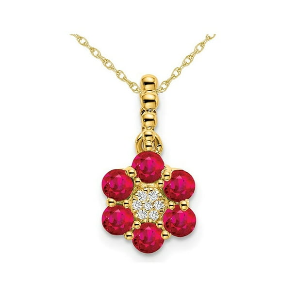 Natural ruby clearance pendant necklace