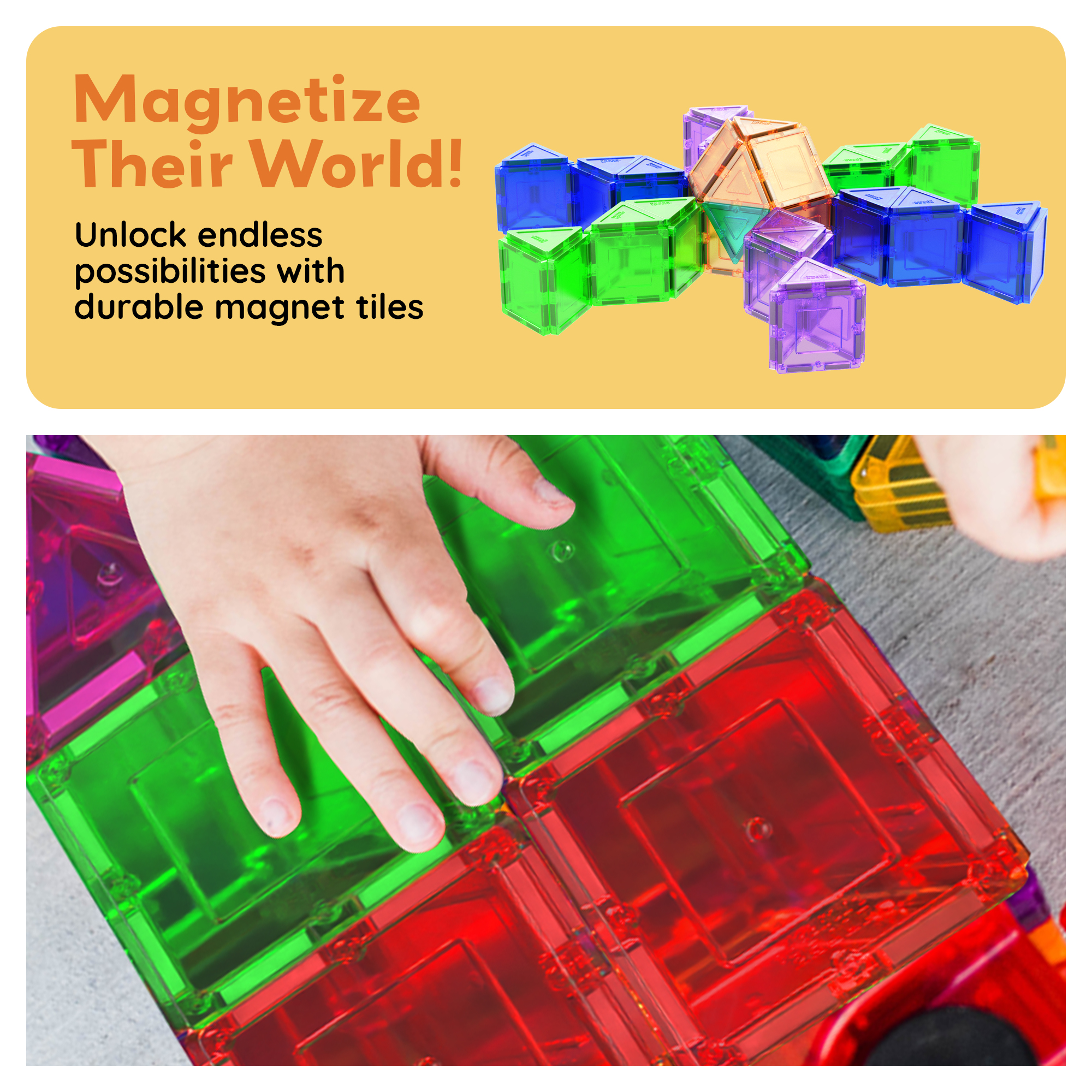PICASSO TILES 101-Piece Magnetic Building Blocks Set photo 2