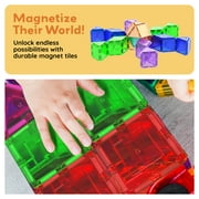 PICASSO-TILES Magnetic Tiles for Kids, 101PC STEM Building Blocks Educational Magnet Toy