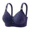 thumbnail image 2 of Bra for Women No Underwire Comfortable Plus Size Push-up Bra Everyday Underwear, Navy 42D, 2 of 7