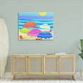 thumbnail image 2 of Stupell Industries Vibrant Sun Umbrellas Summer Beach Shore Scene Graphic Art Gallery Wrapped Canvas Print Wall Art, Design by Maret Hensick, 2 of 7