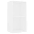 thumbnail image 2 of vidaXL 2-Tier Book Cabinet White and Sonoma Oak 15.7"x11.8"x30.1" Engineered Wood, 2 of 18