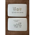 thumbnail image 2 of Creative Co-Op "My Chickens Think I'm Amazing" Rectangle White Stoneware Platter (Set of 2 Designs), 2 of 2
