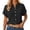 Black, variant on Casual Short Sleeve Button Down Shirt Comfortable Solid Color Blouse for Everyday Wear Lightweight Breathable Light Weight Cardigan Women Open Neck Sweater Long Sweaters for Sweaters Stylish