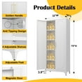 thumbnail image 3 of Polup White 75" H Modern Kitchen Cabinet with Doors and Adjustable Shelves, 3 of 10