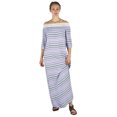 thumbnail image 4 of Sakkas Maha Soft Womens Short Sleeve Nightgown Sleep Dress Breathable No Bunch Up - Lilac-stripes - Medium, 4 of 5