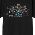 thumbnail image 2 of TMNT Classic Retro Cartoon Turtle Group Outline Color Pop Crew Neck Short Sleeve Men's Black T-shirt-Large, 2 of 7