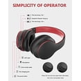 thumbnail image 3 of Auriculares Rockpapa E7 Bluetooth, Over Ear, Inalámbricos, con Micrófono Incorporado, Negro Rojo, 3 of 3
