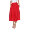 thumbnail image 4 of White Mark Women's Flared Midi Skirt, 4 of 11
