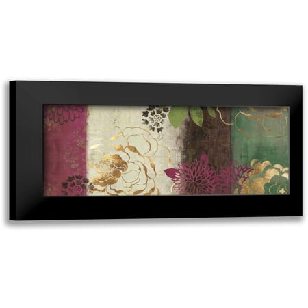 Jensen, Asia 14x8 Black Modern Framed Museum Art Print Titled - Jacquard II - Mini