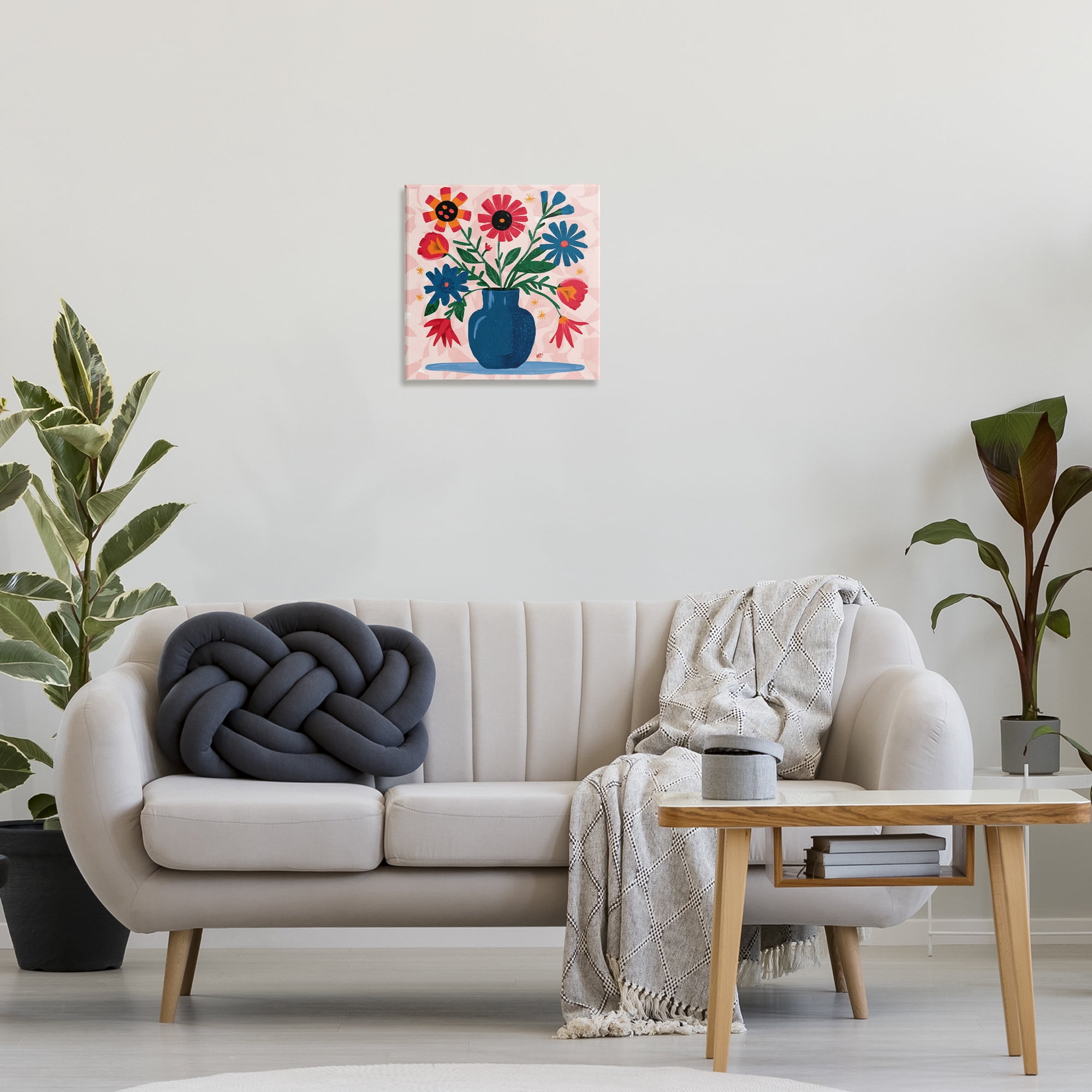Stupell Industries Vibrant Mixed Flowers Plants & Flowers Painting Wrapped Canvas Art Print Wall Art, 17 x 17