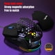 thumbnail image 5 of UHM Ratón para Juegos con Cable con Carcasa de Nido de Abeja Intercambiable, 7200 Ppp Ajustable, 6 Botones Programables, Gaming Mice Liviano con Retroiluminación RGB 12 para Windows PC Gaming y Oficina, Negro, 5 of 8