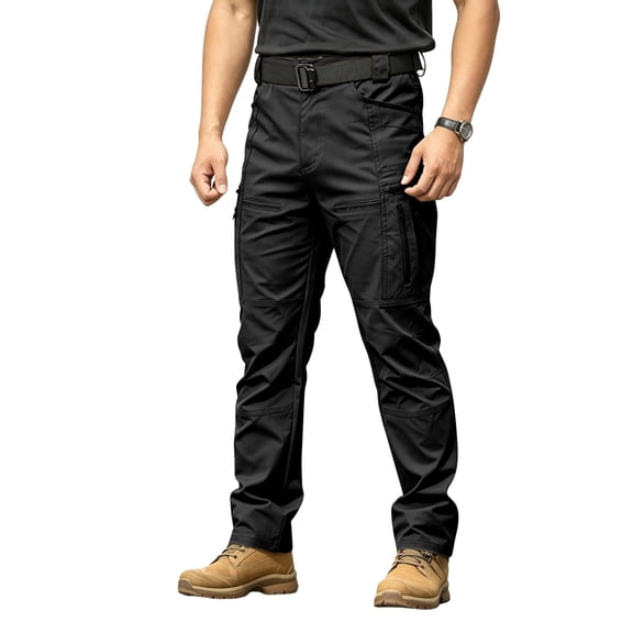 Lightweight Water Resistant Tactical Work Pants for Men 4 Way Stretch Ripstop Multi Pocket, 3XL
