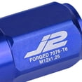 thumbnail image 3 of J2 Engineering LN-T7-007-125-BL J2 Engineering 7075 -T6 Forged Aluminum M12 x 1.25 20Pcs 50mm Close -End Lug Nut w/ Socket Adapter Key ( Blue ), 3 of 6