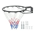 thumbnail image 1 of KFFKFF Panier de Basketball, Panier de Basketball à Monter sur Porte Ou Mur, Robuste Q235 Anneau Flexible de Basketball Substitut de But avec Filet et Double Ressort, Anneau Suspendu Régulier de 18 Pouces pour Intérieur Extérieur, 1 of 9