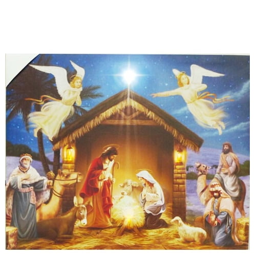 LED Nativity Canvas