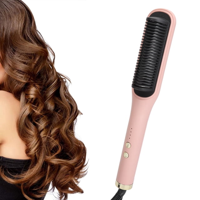 Peigne Lisseur à Chauffage Rapide pour Coiffure de Qualité Salon, Protège le Cuir Chevelu et Réduit l'Électricité Statique, Température Réglable