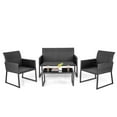 thumbnail image 7 of Costway 4 PCS Patio Wicker Furniture Set Outdoor Conversation with Quick-Drying Foam All Weather, 7 of 7