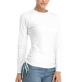 thumbnail image 3 of Beautyin Women's Long Sleeves Rash Guards Top Side Adjustable Athletic Shirt, 3 of 7