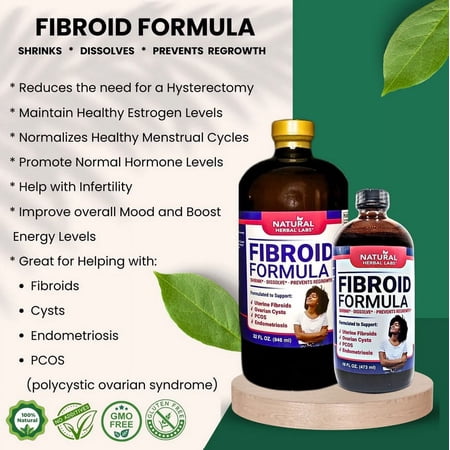 Fibroid Formula Liquid Herbal Supplement (16oz Bottle)