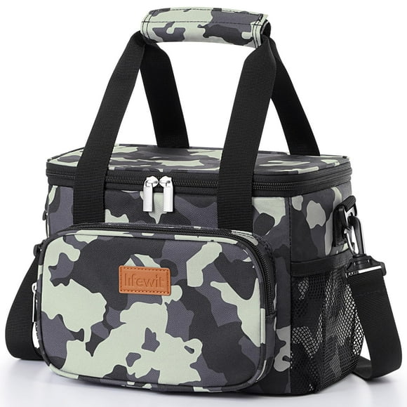 Bolsa de almuerzo Lifewit, mediana, aislante, suave, 8,5 L, camuflaje