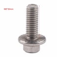 thumbnail image 1 of 10 Pcs M6 Acier Inoxydable SS304 Boulons Hexagonaux avec Tête de Rondelle Intégrée, Idéal pour Projets Industriels et de Construction, 1 of 7