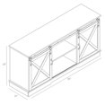 thumbnail image 5 of Farmhouse TV Stand for TVs Up to 65 Inch with Sliding Barn Doors and Adjustable Shelves, White Oak, 5 of 5
