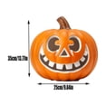 thumbnail image 3 of Plastic Pumpkins,Jack O Lantern,LED Carved Halloween Pumpkin Light,Warm White Glowing Plastic Jack O Lantern Indoor Outdoor Home Porch Yard Party Decor(Orange-A 13.77*9.84*9.84in), 3 of 6