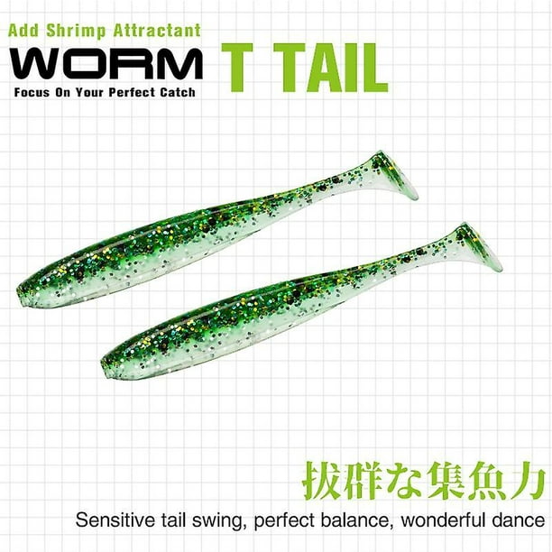 Tsurinoya 55mm 65mm T Tail Wrom Fishing Lures Soft Lure Arti 