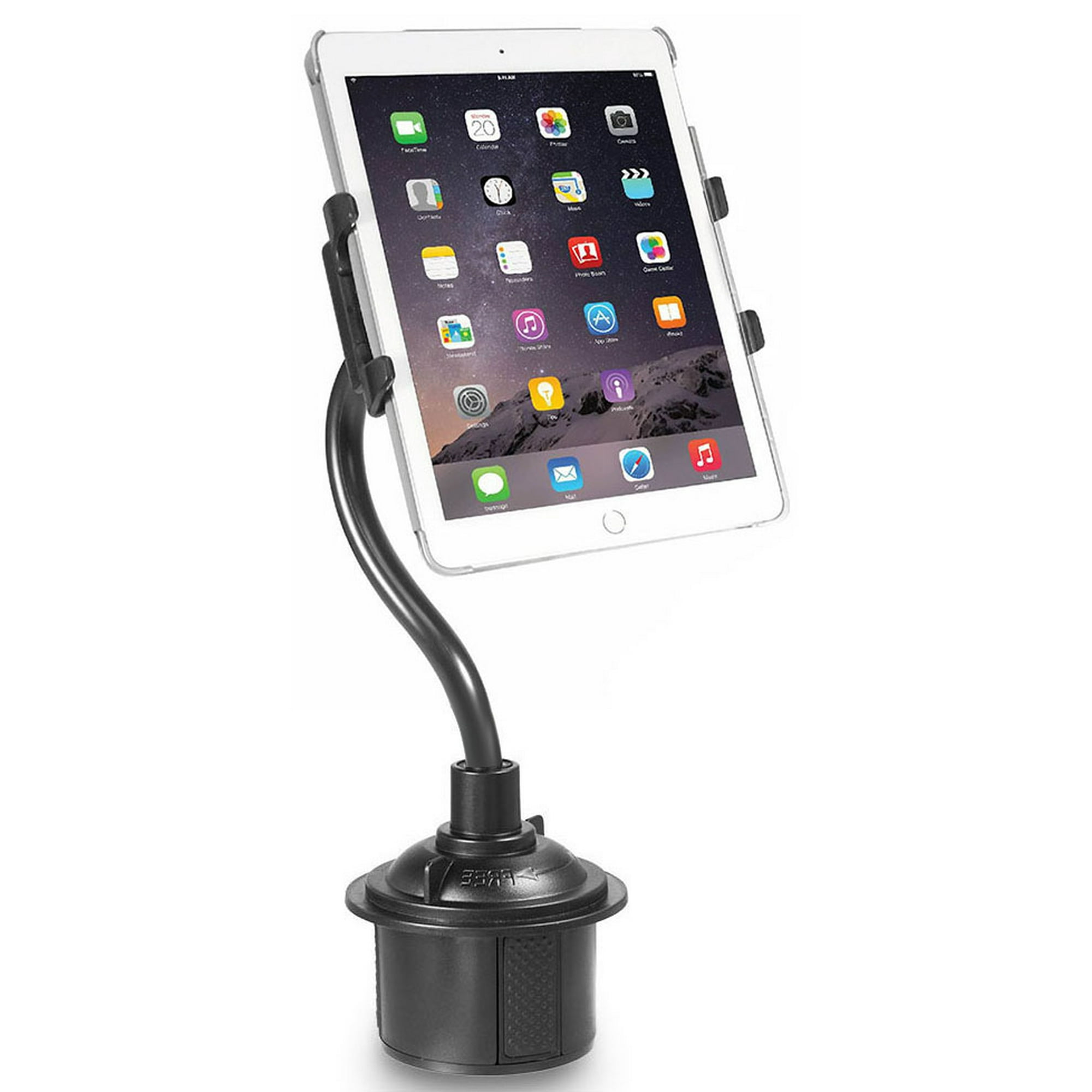 Cup Holder Tablet Mount Nakedcellphone Car Holder For Ipad Mini 5 Air 2 9 7 Ipad Pro 10 5 Samsung Galaxy Tab A E 4 3 Ellipsis Kindle Fire Hd Zte Zenpad Lg Gpad X Pad And More Up To 9 5 Inches