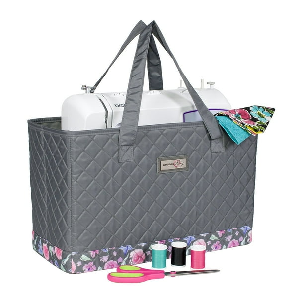 Everything Mary Deluxe Quilted Floral Sewing Machine Carrying Case