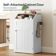 thumbnail image 5 of Trash Cabinet, Freestanding Trash Can Cabinet, Wooden Recycling with Flip Door, 10 Gallon Hidden Kitchen Garbage Can for Kitchen, Living Room, White WB01WT, 5 of 8