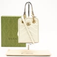 thumbnail image 2 of Pre-Owned GUCCI GG Marmont Leather Quilted Mini Bag 696123, 2-way Shoulder Bag, White Leather,..., 2 of 12