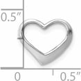 thumbnail image 3 of 10K White Gold Floating Heart Charm Made In United States 10k7119w, 3 of 5