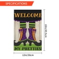 thumbnail image 3 of Halloween Witch Welcome My Pretties Linen Garden Flag for Outdoor Yard Lawn Decoration 12x18 inch, 3 of 7