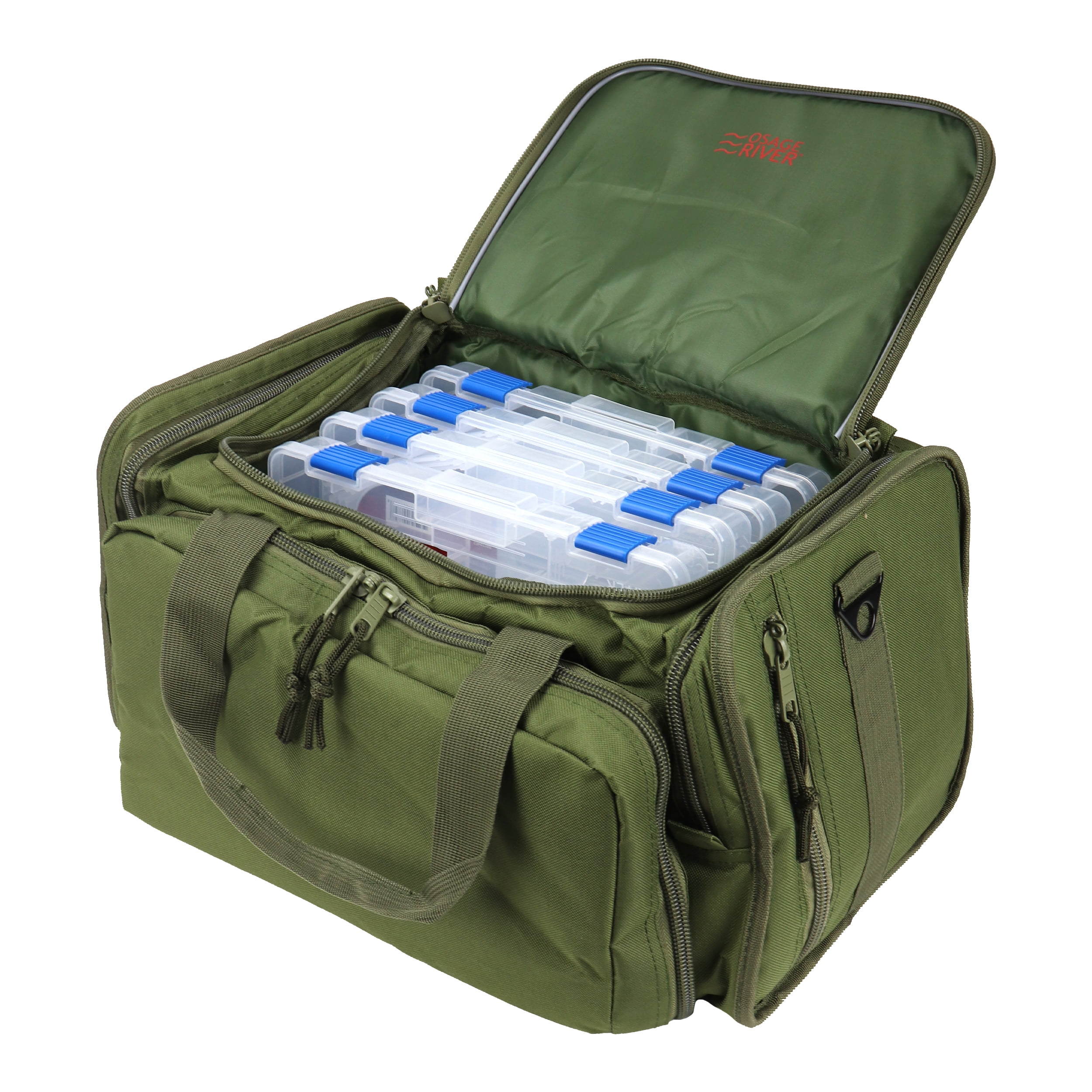 Osage River Deluxe Tackle Bag with 4 Tackle Box Organizers, Heavy Duty Fishing  Tackle Storage, Teal - Walmart.com