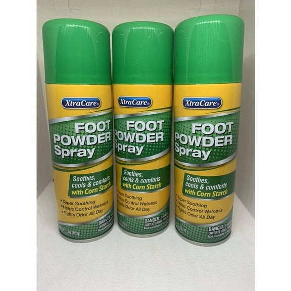 XtraCare Foot Powder Spray, Pack of Three (3), 3 oz. Net Wt. Ea.