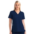 thumbnail image 1 of Meavn Matrix Impulse Women's Contrast Curved V-Neck Scrub Top (Free Shipping), 1 of 1