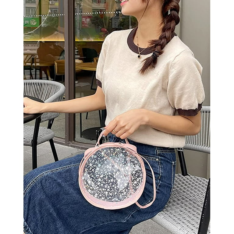  Veluckin Clear Crossbody Purse Bag, Clear Shoulder Bag