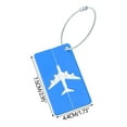 thumbnail image 3 of tzyudk Aluminium Alloy Luggage Tag For Suitcase Bag Tags For Baggage Handbag School Instrument Tag Label Travel Affordable Useful Blue Metal, 3 of 5