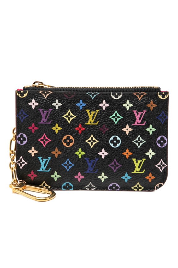 Pre-Owned Louis Vuitton Monogram Multicolor Pochette Cl Wallet/Coin Purse M93735 Noir Black...