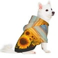 thumbnail image 2 of Fotbe Beautiful Golden Sunflower Field Sudadera con Estampado para Perros Pequeños – Suéter con Capucha para Mascotas, Tela Suave de Forro Polar con Bolsillo-X-Large, 2 of 7