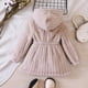 thumbnail image 4 of Gibobby Grandes NiñosChaqueta con capucha a de viento de invierno para niñas pequeñas Chaqueta de abrigo de lana cálida para niños(Caqui, 18-24 Meses), 4 of 5