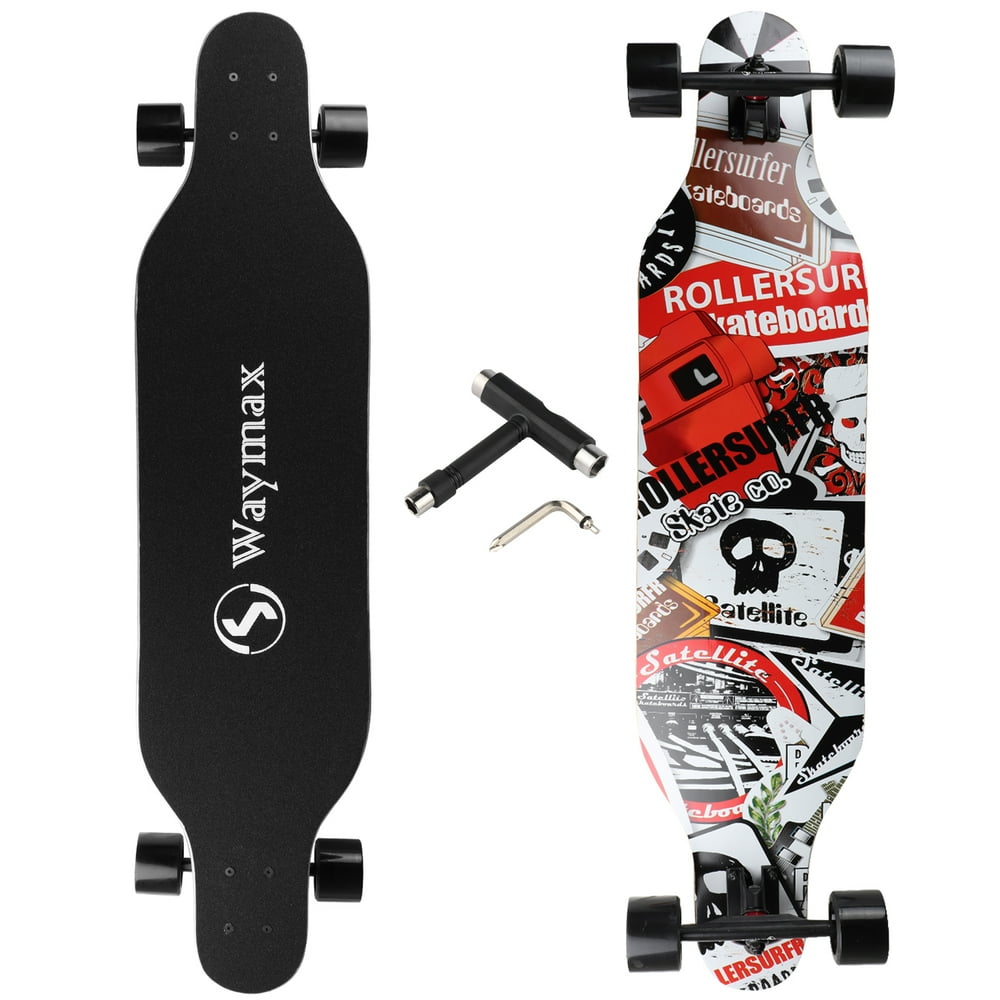 PRO Skateboard Complete for Adults and Beginners 41 Inch Longboard