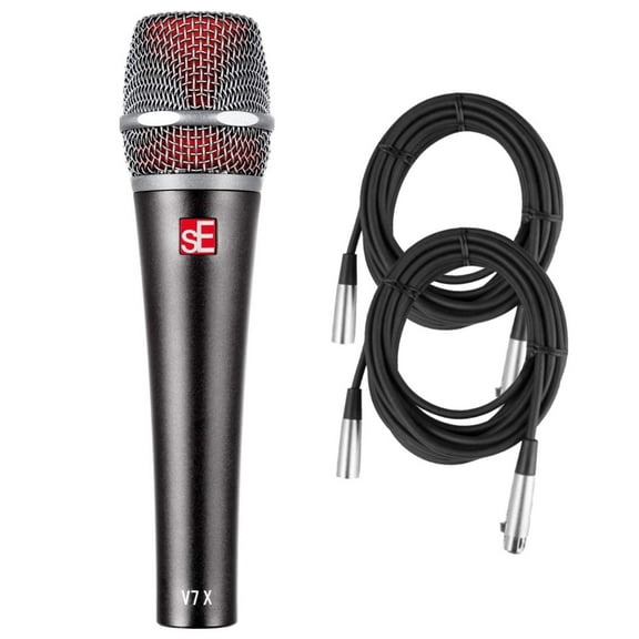 sE Electronics V7x Supercardioid Dynamic Instrument Microphone with 2 XLR Cables